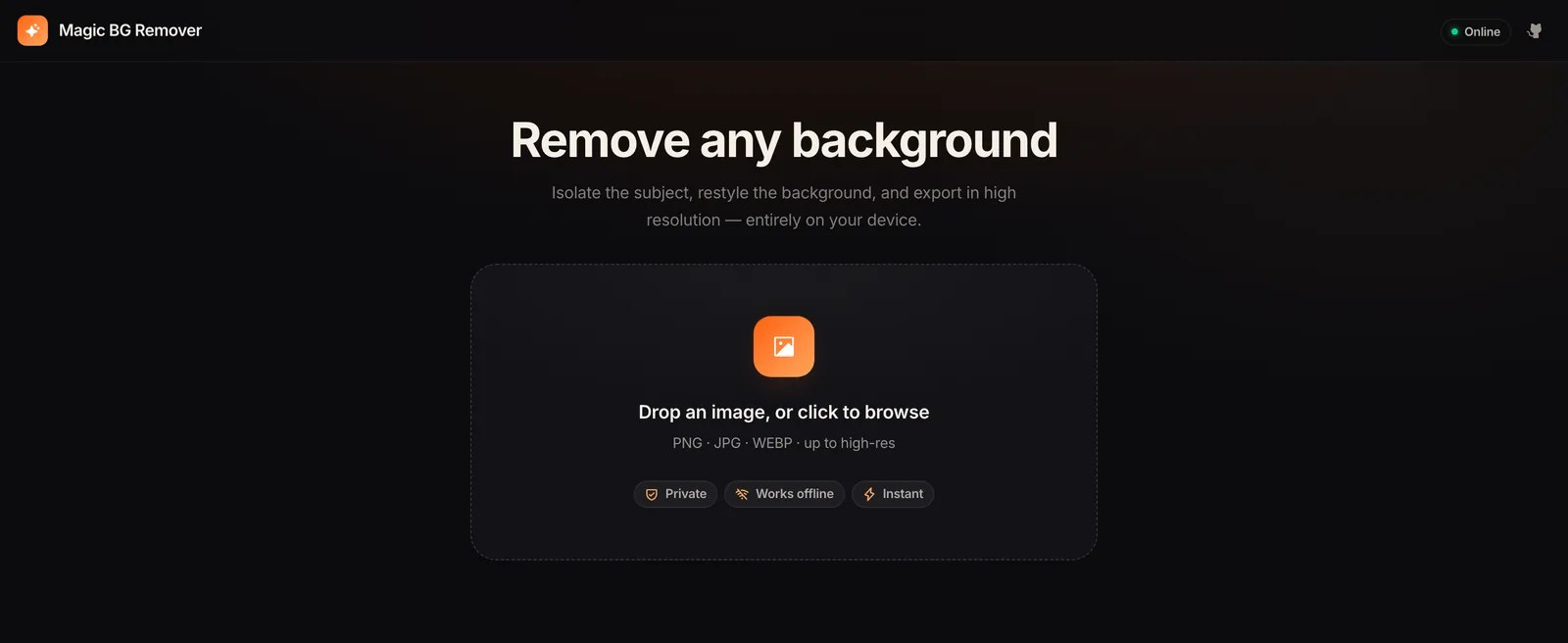 Magic BG Remover — App screenshot