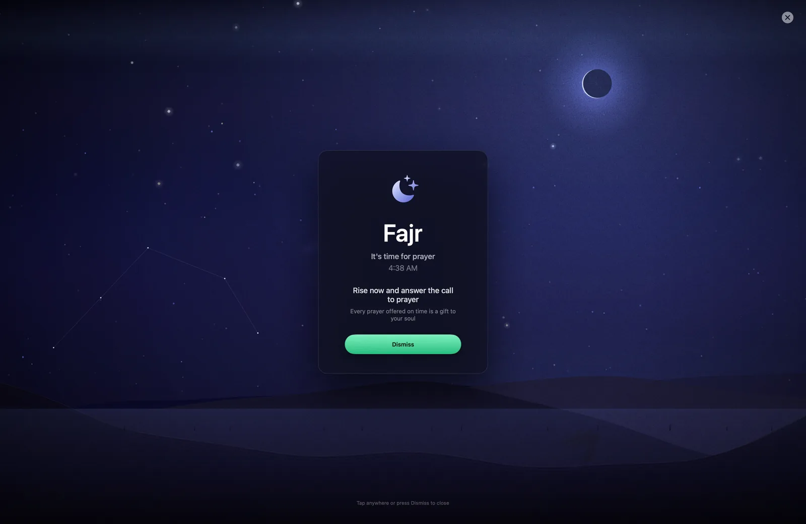 PrayerTimes Pro — Full-screen prayer alert