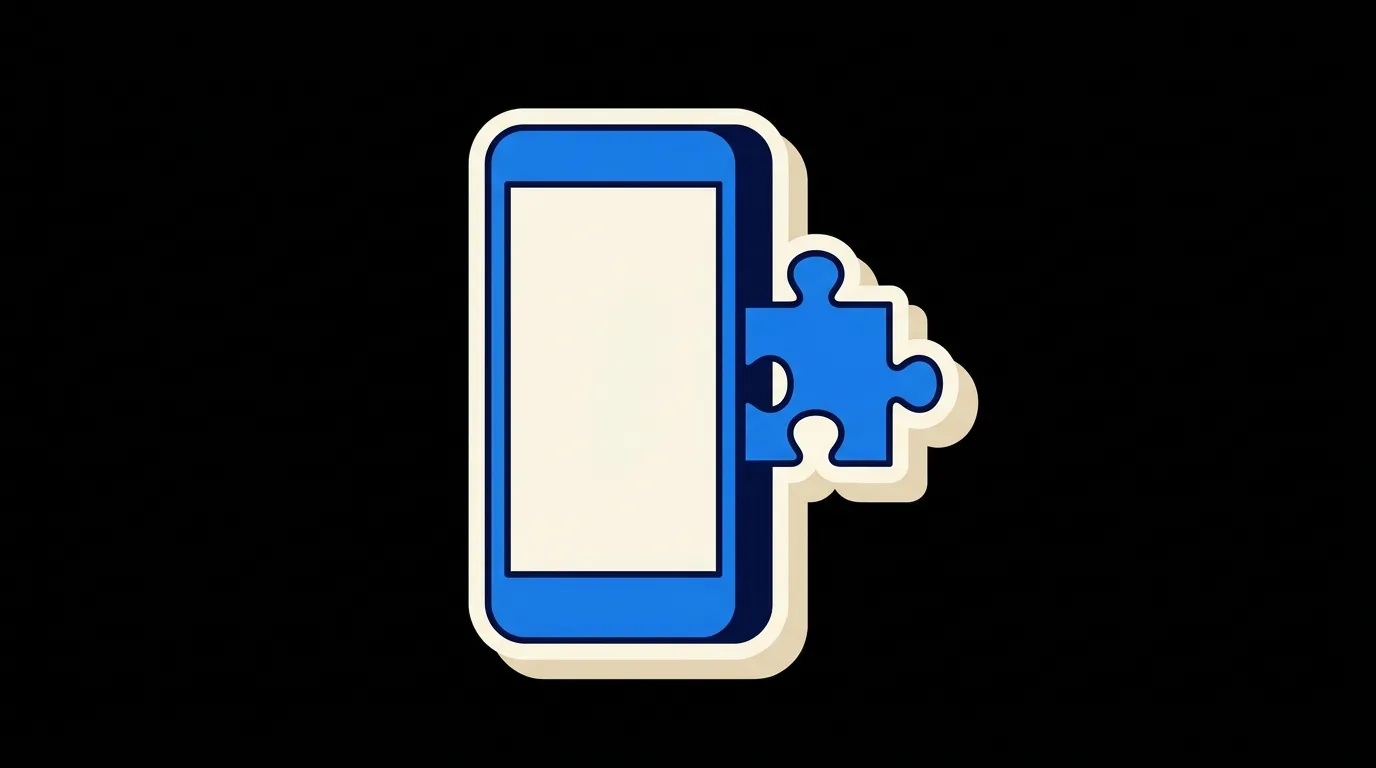 One puzzle piece slotting into a phone
