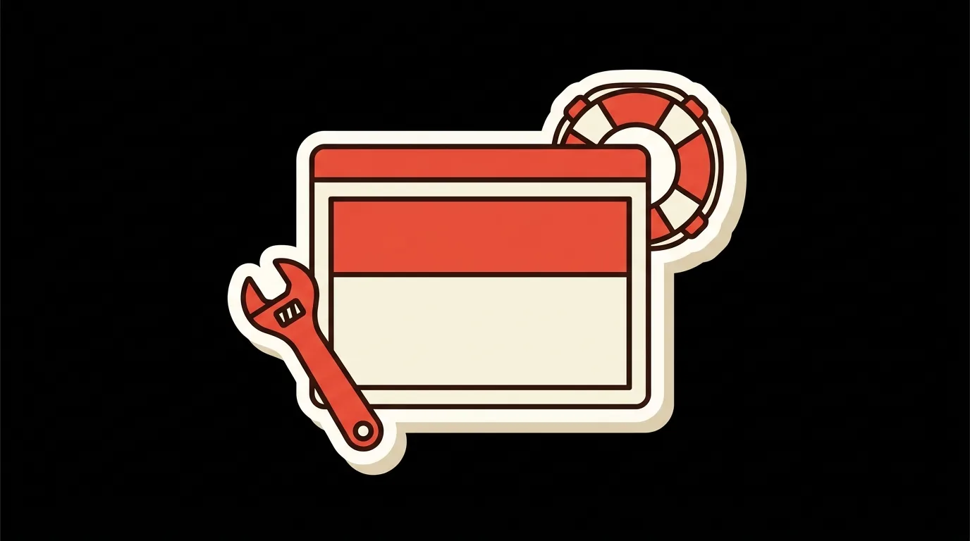 A terminal with a life ring and a wrench