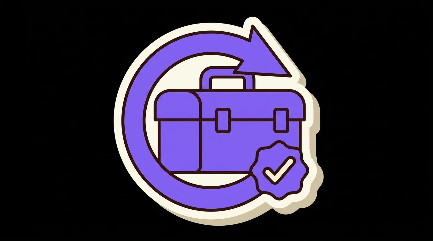 A toolbox inside a circular undo arrow